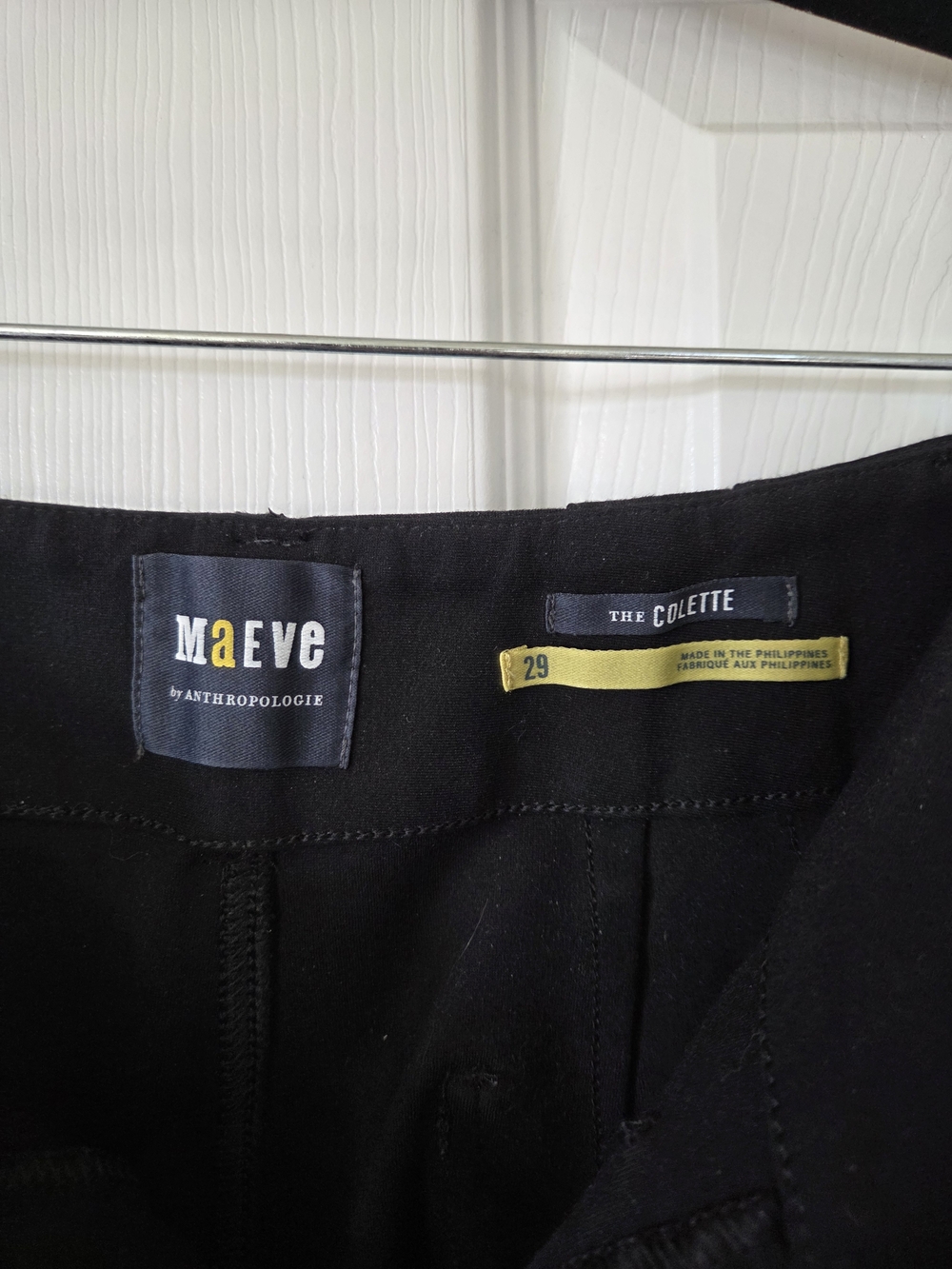 Anthropologie Maeve The Colette Black Wide Leg Cropped Pants. Size 29 - Picture 3 of 4
